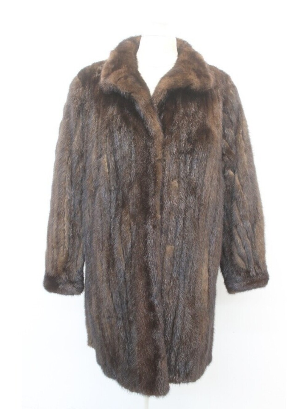 MINT CANADIAN DARK RANCH MINK FUR JACKET COAT WOMEN WOMAN SIZE 6 SMALL